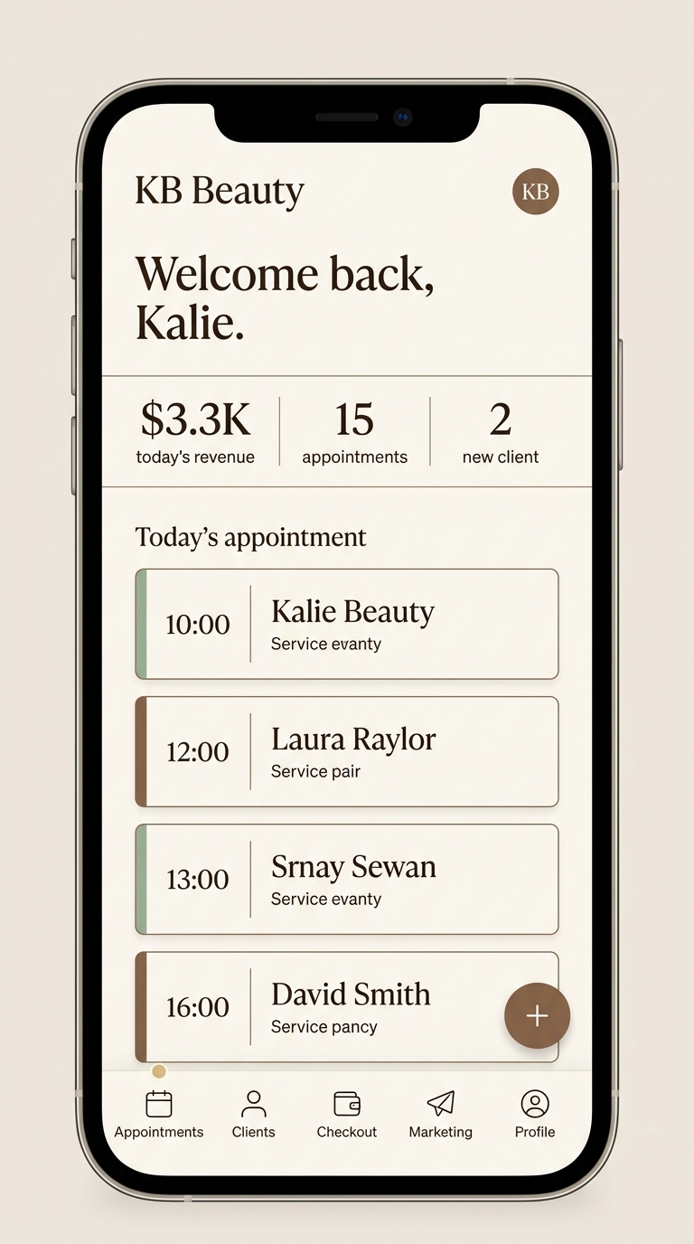 KB Beauty admin dashboard proof